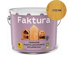 Покрытие FAKTURA защитно-декоративное для древесины сосна, ведро 9 л